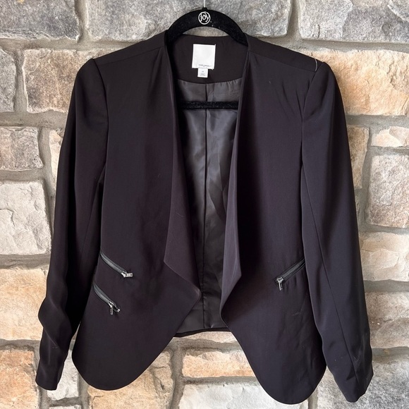 Halogen Zipper Open Drape Front Blazer Jacket Sz XS - Picture 1 of 5